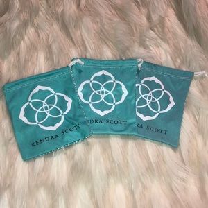 🦋Kendra Scott Blue Jewelry Bags, Set of 3